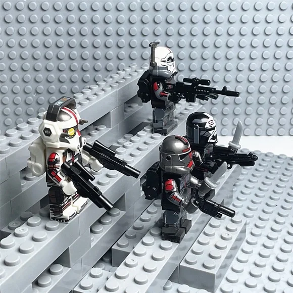 Star Wars Bad Batch Armored Clone Force 99 Custom Minifigures Lot of 4 - Picture 2 of 3